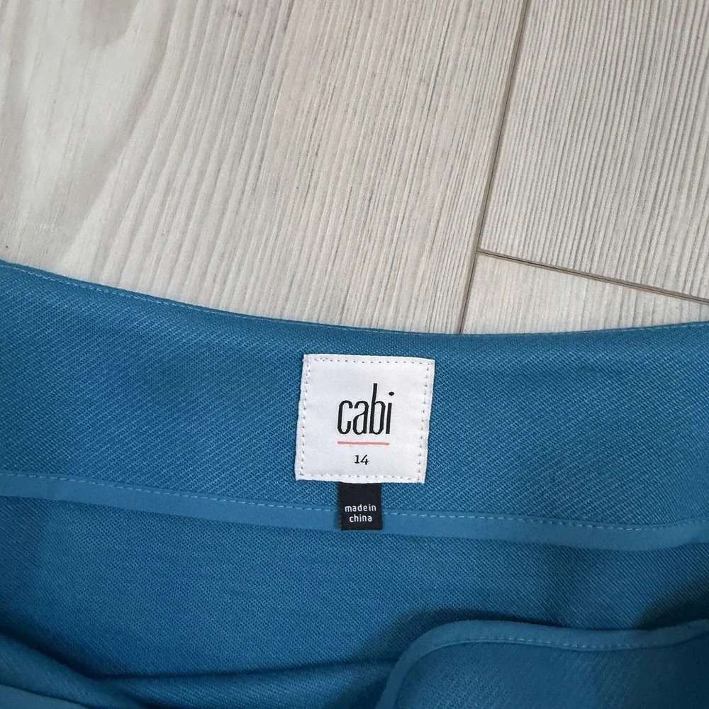 Cabi Skirt Womens‎ 14 Sigourney Pencil Straight Turquoise Office Stretch 3220